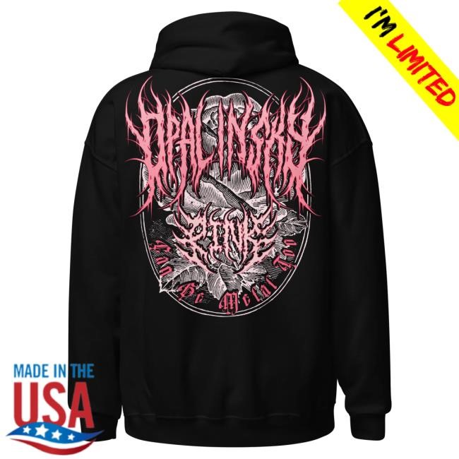 Official "Pink Can Be Metal Too" "Pink Unisex Hoodie