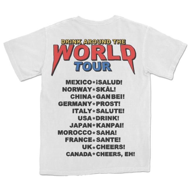 Official The Lost Bros Drink Around the World Shirts - Mondrian Variant