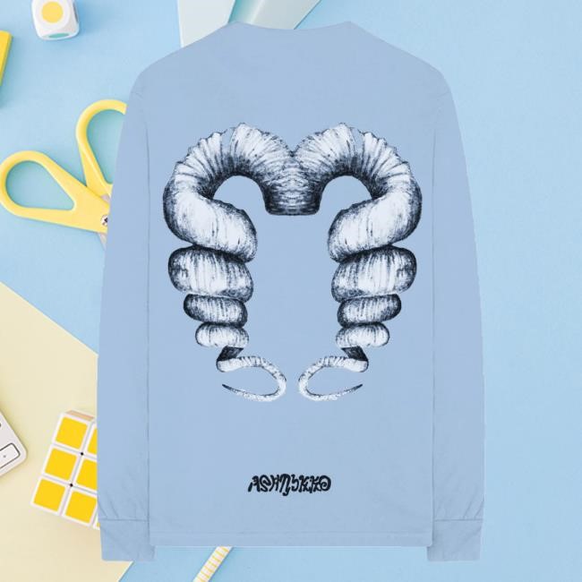 Official Ashnikko Merch Blue Magic Tree Frame Long Sleeve Tee Shirt