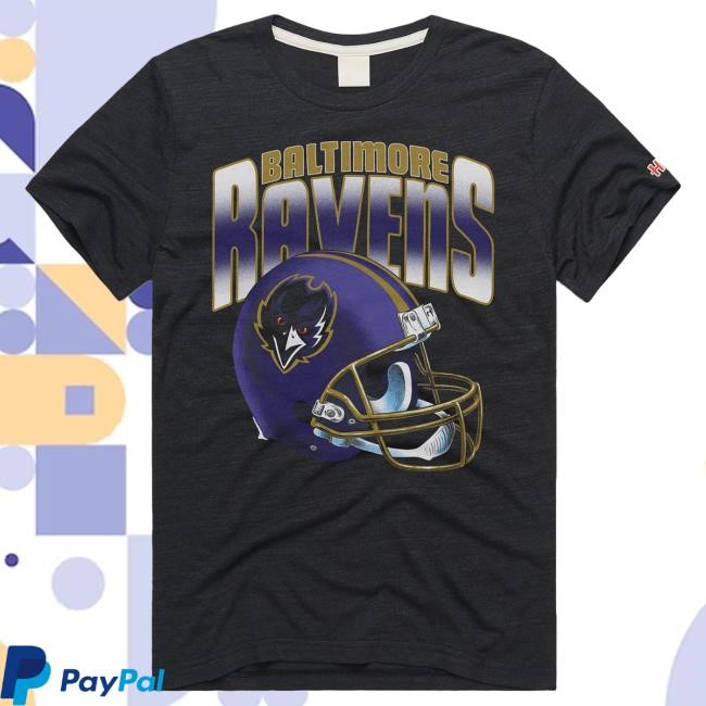 Baltimore Ravens Gradient Helmet Hot Shirt Homage | Baltimore Ravens Official | NFL Football