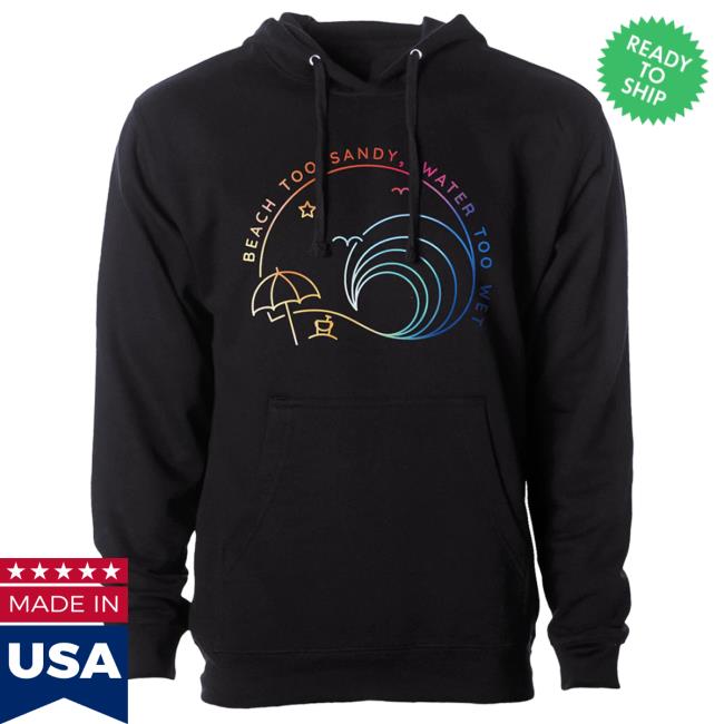 Official Kings Road Merch Store Beach Too Sandy Logo Sweatshirts (Black) Kings Road Shop