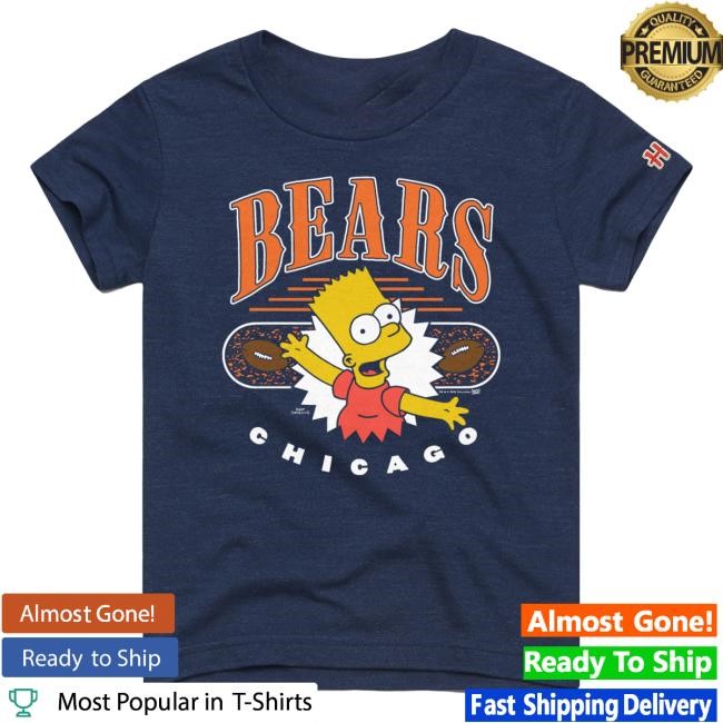 Official Chicago Bears Homage x The Simpsons Youth Hot Shirt - Navy