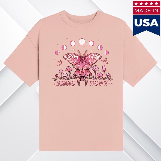 Official Flim Flam Merch Store FF Moth T-Shirts Pale Pink FlimFlam Apparel Clothing Shop