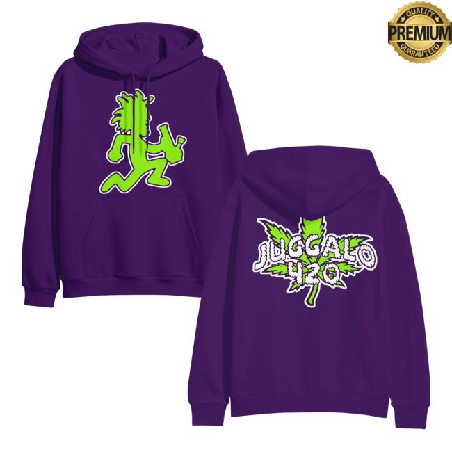 Official Icp Merch Clothing Store Insane Clown Posse Bong Man Purple Sweatshirt