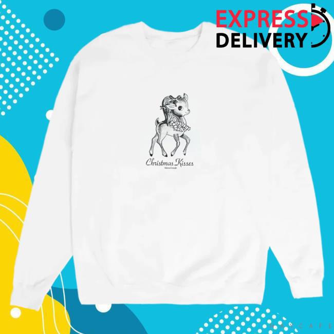 Official Ariana Grande Merch Store Ariana Grande Christmas Kisses Reindeer Hood White Ariana Grande Apparel Clothing Shop ArianaGrande