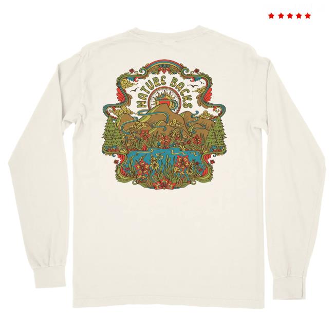 Official Nature Backs Merch Store Flourish Long Sleeve Shirts Natural NatureBacks Apparel Clothing Shop
