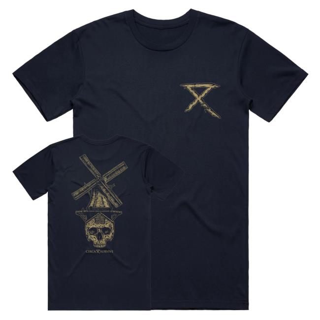 Official Circa Survive Windmill Tee Navy Circasurvive