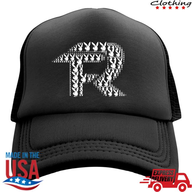 Official Fuerza Regida Merch Store Play Boy Fuerza Regida Cross Logo- Trucker Cap - Black Fuerza Regida Clothing Shop FuerzaRegida PlayBoy