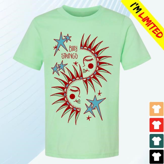 Billy Strings Merch Youth Sun and Stars Shirts (SQUiSHYEYES)