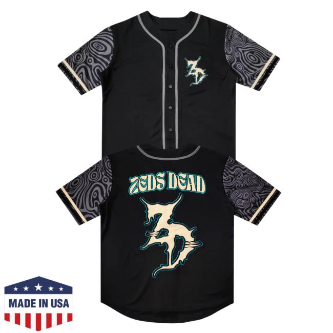 Official Zeds Dead Merch Zeds Dead - Frsh Vbs - Baseball Jersey Popover Shirt ZedsDead