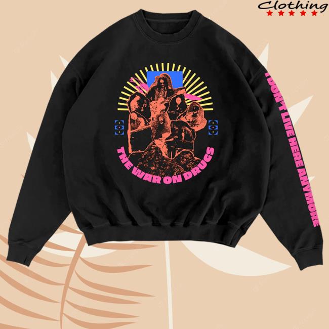 The War On Drugs Merch The War On Drugs Retro Band Photo Hooded Sweatshirt