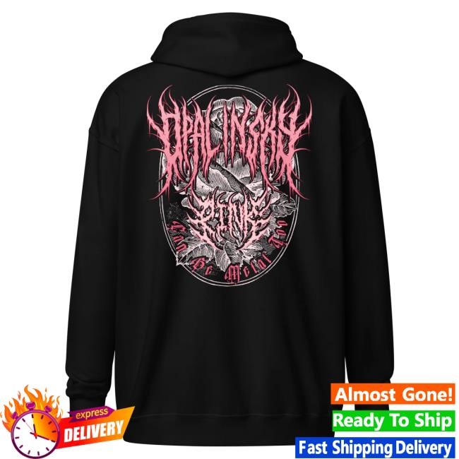 Opal In Sky “Pink Can Be Metal Too” Unisex Zip Hooded Sweatshirt