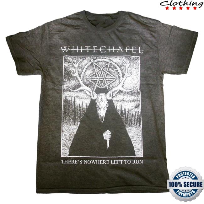 Official Merch Now Whitechapel Deer Demon Oil-Wash Black T-Shirts MerchNow