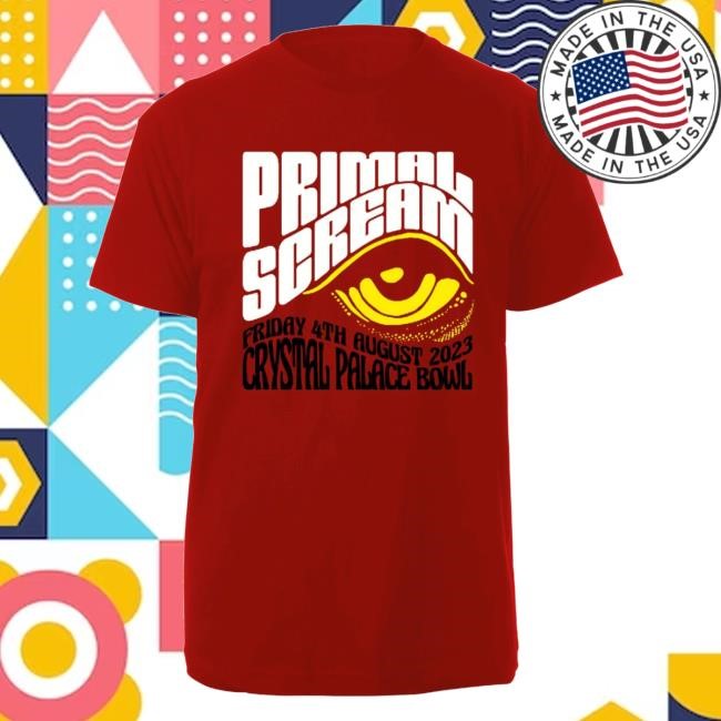 Primal Scream Official Merch Shop London - Crystal Palace Bowl Short Sleeve TShirt