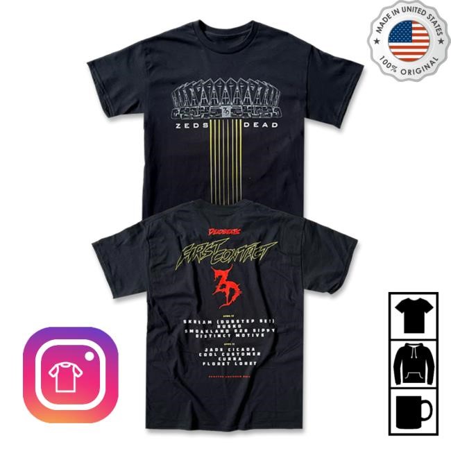 Zeds Dead - First Contact Event Short Sleeve Tee Zeds Dead Merch Shop