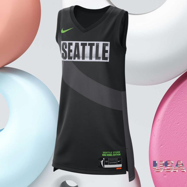 Official Seattle Storm Merch Store Seattle Storm Rebel Jersey Attractive Shirt