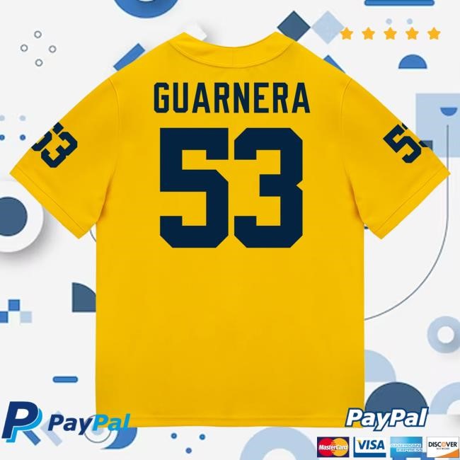 Michigan Wolverines #51 Greg Crippen Student Athlete Maize Football Jersey Tees The M Den Shop