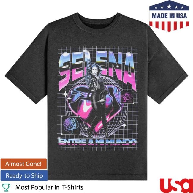 Selena Quintanilla Merch Neon Entre A Mi Mundo Hot Shirt