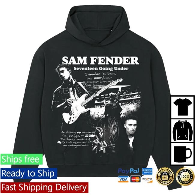 Official Sam Fender Shop Sam Fender Seventeen Going Under Hoodie