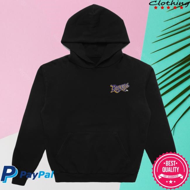 Official NFL Store Unisex Baltimore Ravens Born x Raised Black Pro Script Hoodies ArizonaCardinals