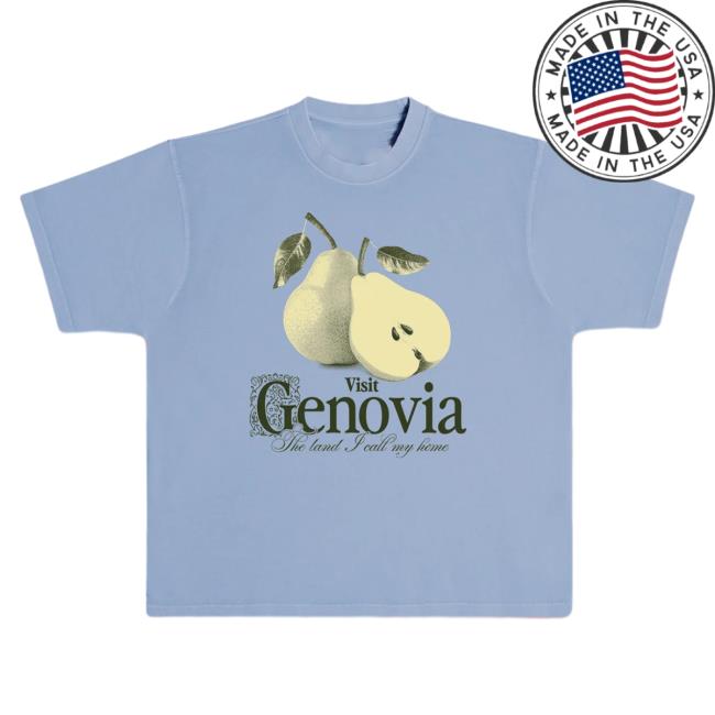 Official Super Yaki Shop Super Yaki Visit Genovia Heavyweight Hot Shirt Genovia Blue