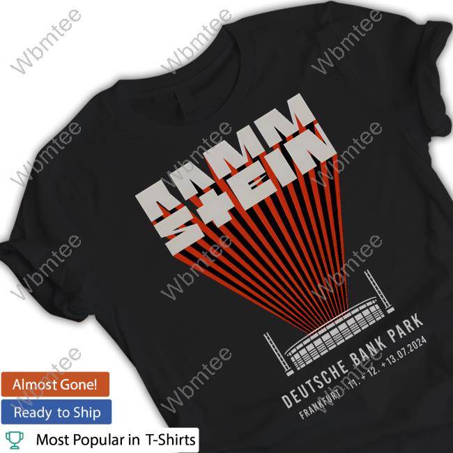 Rammstein Merch Europe Stadium Tour Deutsche Bank Park Frankfurt 2024 Shirt