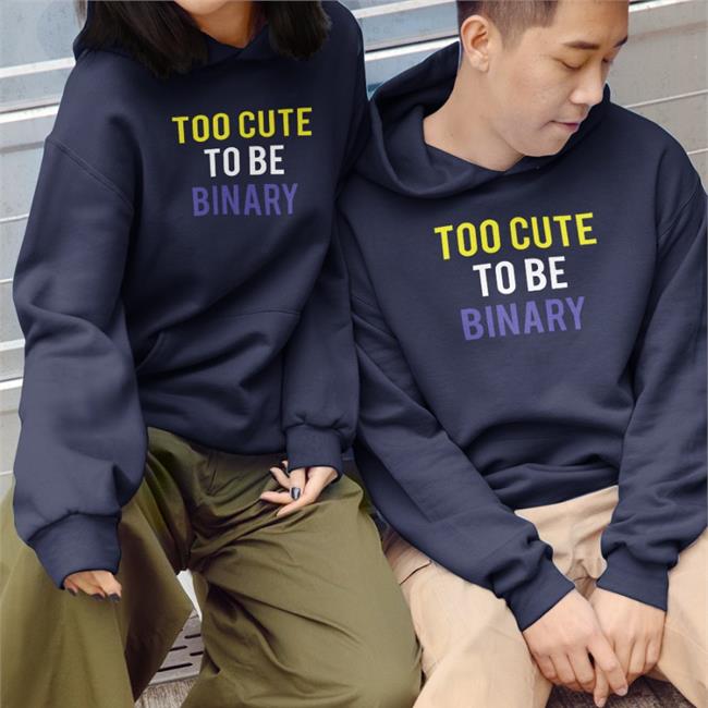 Kristyn Wong-Tam Too Cute To Be Binary New Hoodie Farrah Khan