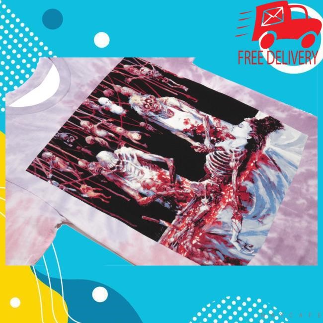 Official Cannibal Corpse Merch Cannibal Corpse Butchered At Birth Poster T-Shirt (Guts Dye)