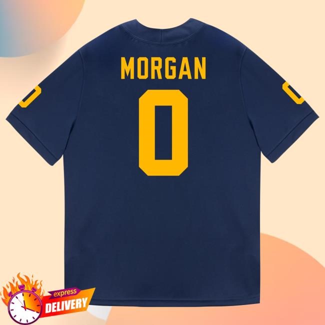 The M Den Michigan Wolverines #0 Semaj Morgan Student Athlete Blue Football Jersey Shirts