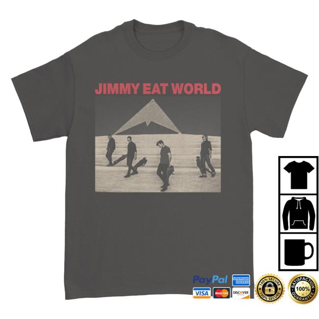 Official Jimmy Eat World Merch Pyramid Photo Popover Shirt (Charcoal)