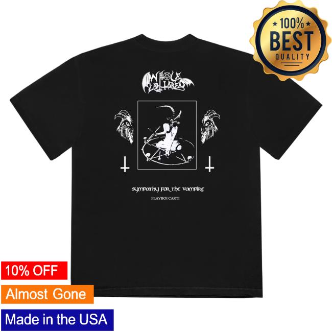 Official Playboi Carti Merch Playboi Carti Whole Lotta Red Sympathy For The Vampire T-Shirts Black PlayboiCarti Clothing Shop Store