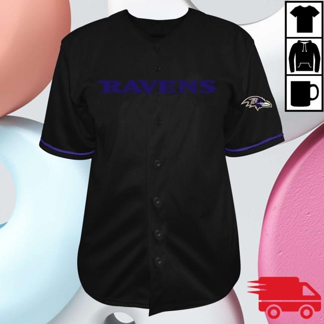 Official NFL Men's Baltimore Ravens Lamar Jackson Fanatics Black Big & Tall Baseball Button-Up T Shirt ArizonaCardinals