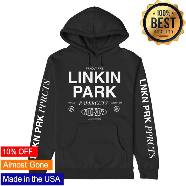 Linkin Park Merch Store Papercuts Singles Collection Black Hoodie Sweatshirt