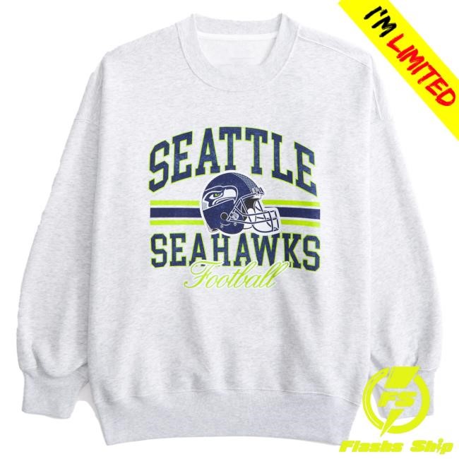 Official Abercrombie And Fitch Store Seattle Seahawks Vintage Sunday Crew Neck NFL by Abercrombie