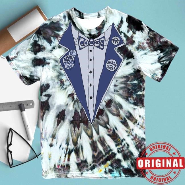 Official Goose The Band Merch Tuxedo Tie Dye Popover Shirt Goosetheband