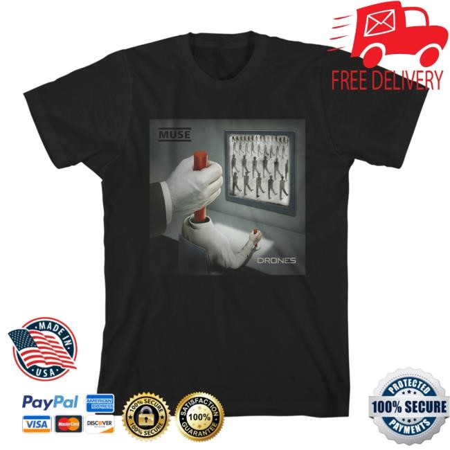 Official Muse Clothing Store Drones album Art T Shirt | Muse