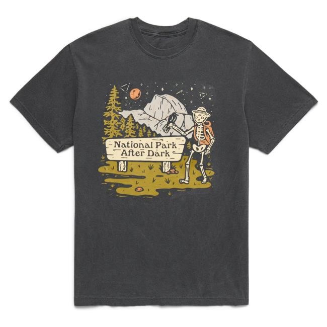 Official National Park After Dark Youth Skeleton Attractive Shirt Vintage Black