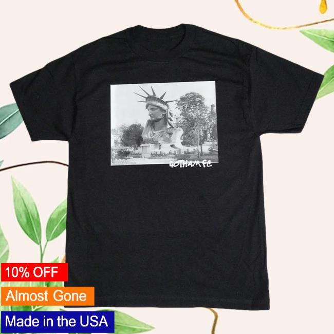 Official Nj/Ny Gotham Fc Store Shop GFC 2023 T Shirt Black Lady Liberty GothamFc