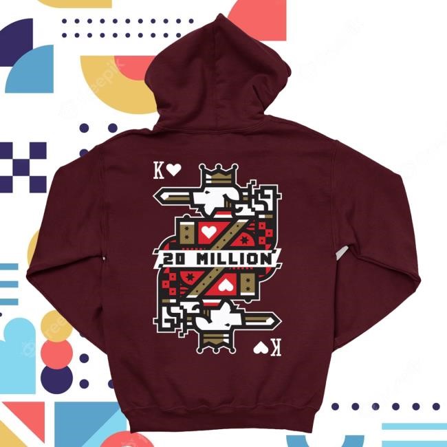Official Technoblade Merch Store Technoblade 20 Million Subs Zip-Up Hooded Sweatshirt (Black)