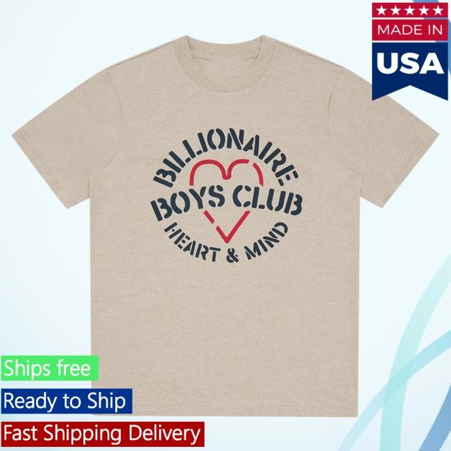 Official Billionaire Boys Club Heart & Mind Stencil Logo Slub Tee