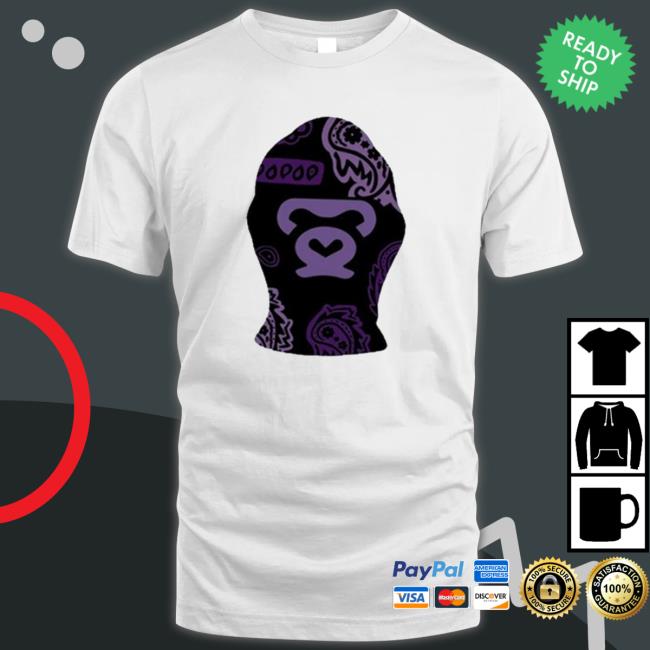 Official GloRilla Paisley Ski Mask Long Sleeve Tee