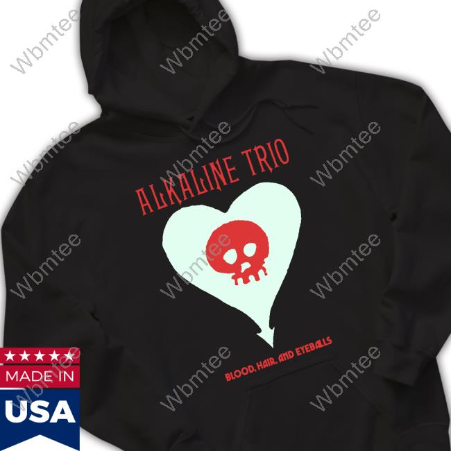 Alkaline Trio Blood Hair And Eyeballs Heart Skull T Shirt