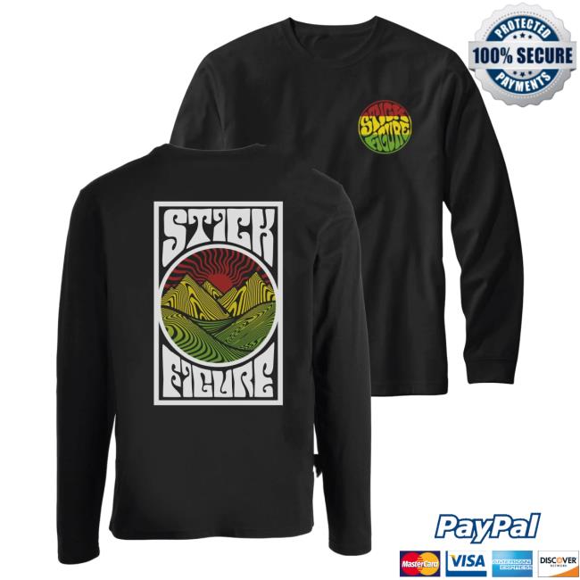 Stick Figure Merch Rasta Sunrise Long Sleeved T Shirt