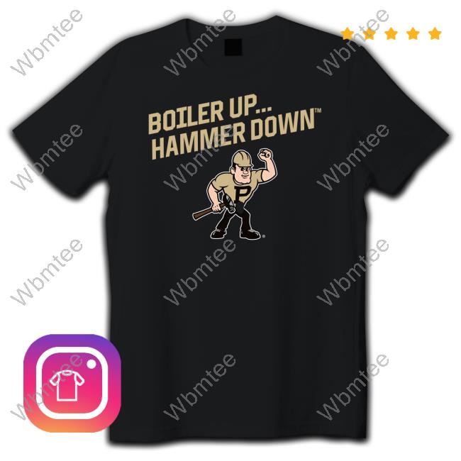 Purdue Athletics Merch Purdue Pete Boiler Up... Hammer Down Sweatshirt