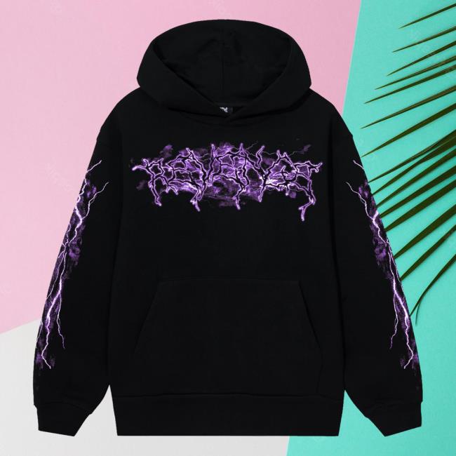 Revenge Purple Lightning Logo Hoodie