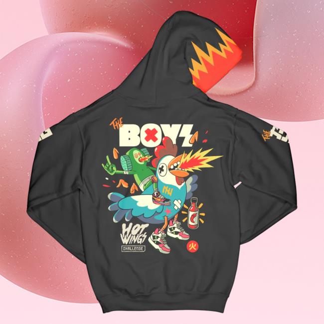 Official The Boys Merch TheBoys Hot Wings Popover Hoodie Yeptheboys Apparel Clothing Store Shop