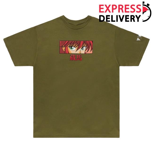 Official Hypland Clothing Merch Store Hypland Yyh Kurama Eyes Shirt New (Olive)