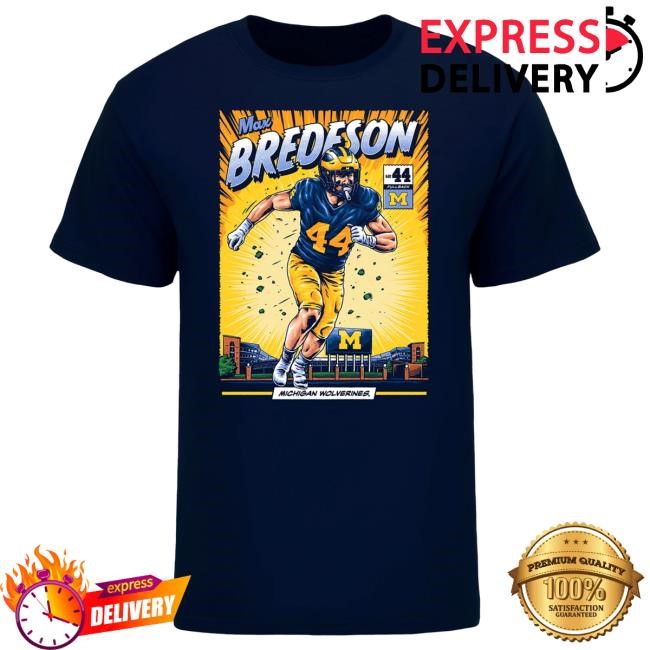 The M Den Michigan Wolverines #44 Max Bredeson Student Athlete Comic T-Shirt Hot Shirt