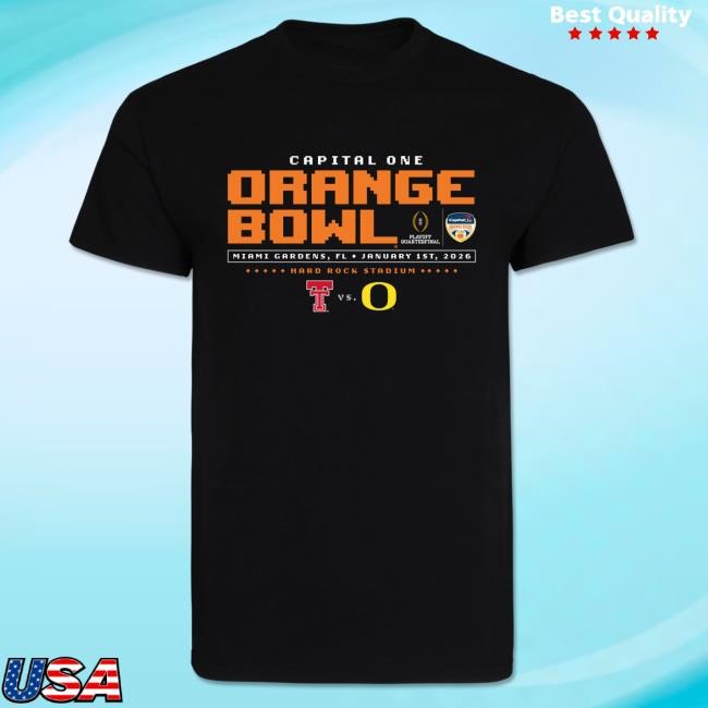 Official Red Raider Outfitter Texas Tech 2025 Orange Bowl - Duck Hunt - Shirts - BLACK