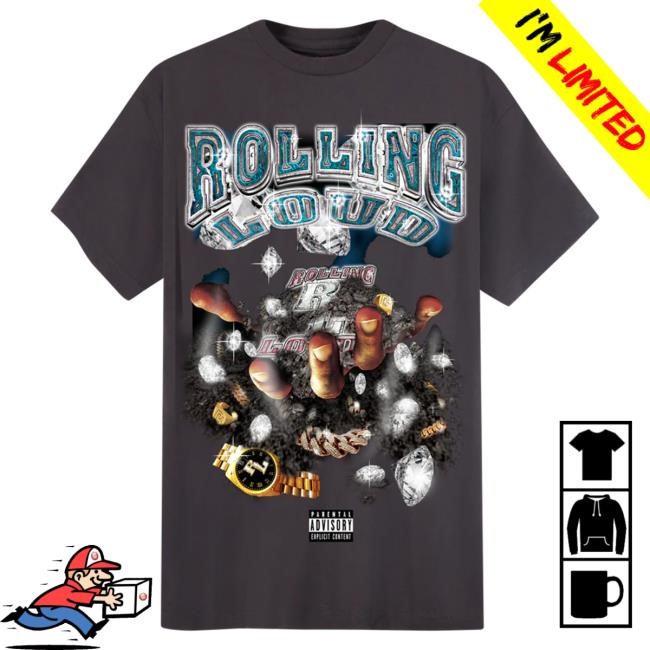 Official Rolling Loud Merch Store Shop Rolling Loud RL Diamond Hand Hot Shirt RollingLoud